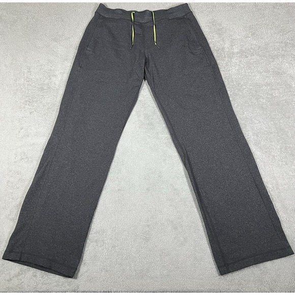 Lululemon Kung Fu Pants Mens Large Heathered Gray Pockets Gym Casual - Picture 1 of 12